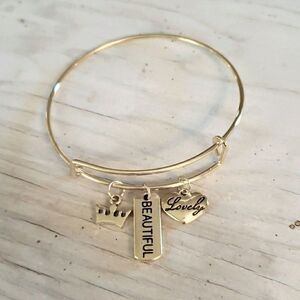 Bracelets by Sandra, gold tone, adjustable, Beautiful